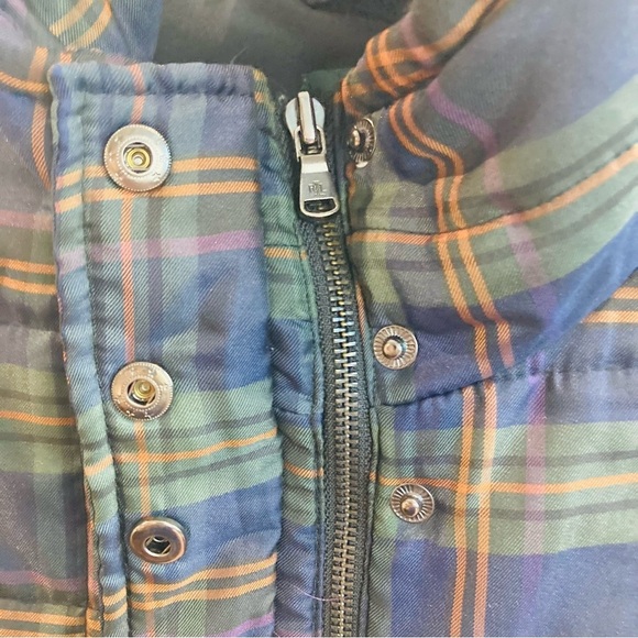 RALPH LAUREN LRL  Sz L Plaid Light Puff Inside Drawstring Funnel Neck Jacket - Picture 4 of 12